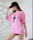 BİÇOMİ Ayıcıklı oversize tişört thumbnail 3