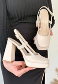 BİÇOMİ Mety Bej Cilt Topuklu Ayakkabı thumbnail 2