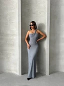 BİÇOMİ Tek omuz pliseli elbise thumbnail 1