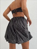 BİÇOMİ Taşlı straplez elbise thumbnail 3