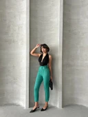 BİÇOMİ Kemerli havuç pantolon thumbnail 3