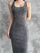 BİÇOMİ Taşlı askılı elbise thumbnail 1