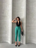 BİÇOMİ Kemerli havuç pantolon thumbnail 5