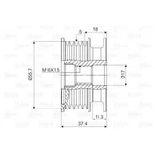 ALTERNATOR KASNAGI POLO 1,7 SDI 1,9D 99> - VALEO 588035 - 1