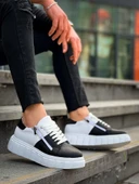 BİÇOMİ KB-X155 Kuback Siyah Cilt Beyaz Cilt Detaylı Beyaz Yüksek Taban Günlük Spor Ayakkabı thumbnail 1