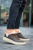 BİÇOMİ KB-X204 Kuback Taba Bej Keten Bej Yüksek Taban Günlük Erkek Spor Ayakkabı thumbnail 4