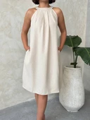 BİÇOMİ Salaş keten elbise thumbnail 2