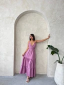 BİÇOMİ Fırfırlı katlı elbise s255049 thumbnail 2