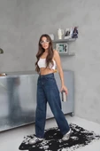 BİÇOMİ Arkadan tokalı jeans pantolon thumbnail 6