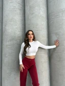 BİÇOMİ Önü cumalı ithal krep pantolon thumbnail 3