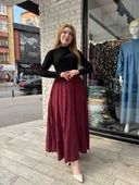 BİÇOMİ Kraş etek bordo thumbnail 2