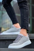 BİÇOMİ KB-X204 Kuback Gri Keten Beyaz Yüksek Taban Günlük Erkek Spor Ayakkabı thumbnail 2