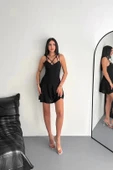BİÇOMİ İnce çift askılı mini elbise thumbnail 4