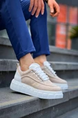 BİÇOMİ KB-X10 Kuback Bej Süet Beyaz Yüksek Taban Günlük Spor Ayakkabı thumbnail 6