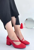 BİÇOMİ Kier Kırmızı Cilt Topuklu Ayakkabı thumbnail 2