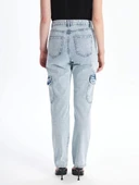BİÇOMİ Kargo cep kar yıkama jeans pantolon thumbnail 3