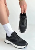 BİÇOMİ Slar Siyah Cilt Bağcıklı Spor Ayakkabı thumbnail 3