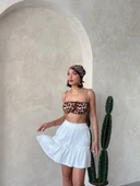 BİÇOMİ Çingene keten etek beyaz s24808 thumbnail 5