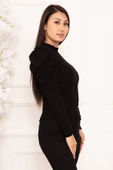 BİÇOMİ Prenses kol bluz siyah w3125 thumbnail 3