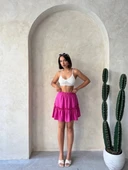 BİÇOMİ Çingene keten etek fuşya s24808 thumbnail 6