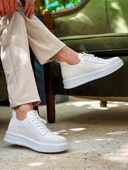 BİÇOMİ KB-116 Kuback Beyaz Bağcıklı Triko Günlük Erkek Ayakkabı thumbnail 2