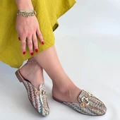 BİÇOMİ Yenda Renkli Dokumalı Terlik thumbnail 4