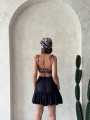 BİÇOMİ Çingene keten etek siyah s24808 thumbnail 7