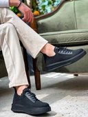 BİÇOMİ KB-116 Kuback Siyah Siyah Taban Bağcıklı Triko Günlük Erkek Ayakkabı thumbnail 5