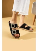 BİÇOMİ Hertas Siyah Nubuk Tokalı Terlik thumbnail 3