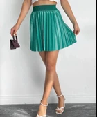 BİÇOMİ Lastikli piliseli lak etek yeşil s23901 thumbnail 1