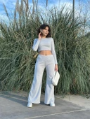 BİÇOMİ Bol paça altüst takım gri w1197 thumbnail 3