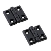 Siyah Metal Mİni Yaprak Menteşe 30x30mm Dayanıklı Mobilya Kapı Dolap Çekmece Kapak Aksesuar Bağlantı thumbnail 1