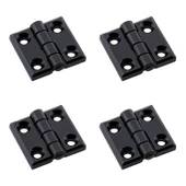 Siyah Metal 4 ADET SET Yaprak Menteşe 30x30mm Dayanıklı Mobilya Kapı Dolap Çekmece Kapak Aksesuar thumbnail 1