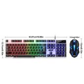 SNT TF-230 RGB Gaming Klavye Mouse Seti | Oyuncular için Işıklı Klavye & Mouse Set thumbnail 4