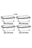 LAV FEYZADE Fresco Saklama Kabı Seti 4 adet 800cc GRİ KAPAKLI (FRS-239) thumbnail 1
