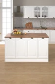 160 Cm %100 MDF Greena White Ada Mutfak, Modern Mutfak Adası, Mutfak Yemek Masası, Bar Masası - 4
