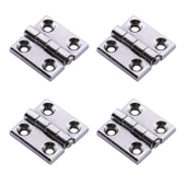 Metal 30x30 mm 4 ADET Yaprak Menteşe Gümüş Krom  Kapi Pencere Dolap Mobilya Kapak Menteşe Bağlantı thumbnail 1