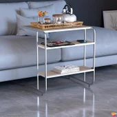 Modilayn C Yan Sehpa Geniş Boy Tekerlekli Çalışma, Atıştırmalık, Yemek, Laptop Sehpası Cordoba - 5