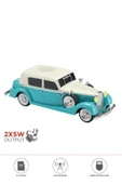 D55 Retro Araba Tasarımlı Bluetooth Hoparlör 2x5W FM + USB + TF Kart - 1
