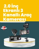 Full HD Çift Yönlü Araç Kamerası  Hareket Algılama  Döngüsel Kayıt - 1