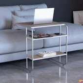 Modilayn C Yan Sehpa Geniş Boy Tekerlekli Çalışma, Atıştırmalık, Yemek, Laptop Sehpası Cordoba - 3