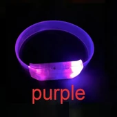 Nessiworld 3 Modlu Pilli LED Işıklı Esnek Parti Bilekliği Mor thumbnail 3