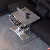 Modilayn C Yan Sehpa Geniş Boy Tekerlekli Çalışma, Atıştırmalık, Yemek, Laptop Sehpası Cordoba - 7