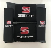 Seat Nakışlı Deri 1 Çift Boyun Yastık Ve 1 Çift Kemer Pedi thumbnail 2