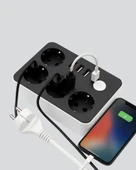 7 Cihazı Aynı Anda Destekleyen 3 USB Portlu 4’lü Priz - 5