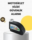 Çelik Gövdeli Alarm Disk Kilidi Motosiklet ve Bisiklet İçin Güvenlik thumbnail 1