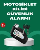 Motosiklet Scooter Bisiklet Tekerlek Disk Kilidi Alarmlı Güvenlik thumbnail 1