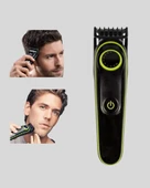 LED Ekranlı Şarjlı Saç ve Sakal Kesme Makinesi Erkek Bakım Cihazı Çok Başlıklı Set thumbnail 5