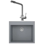 Real Stone K002 Gri Mutfak Evyesi + Abant Arıtmalı Mutfak Bataryası - 1