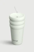 Stevig 3 Bubble Two-Cap Straw Tumbler Çelik Termos 600 ML Lightest Sky ST-247 thumbnail 3